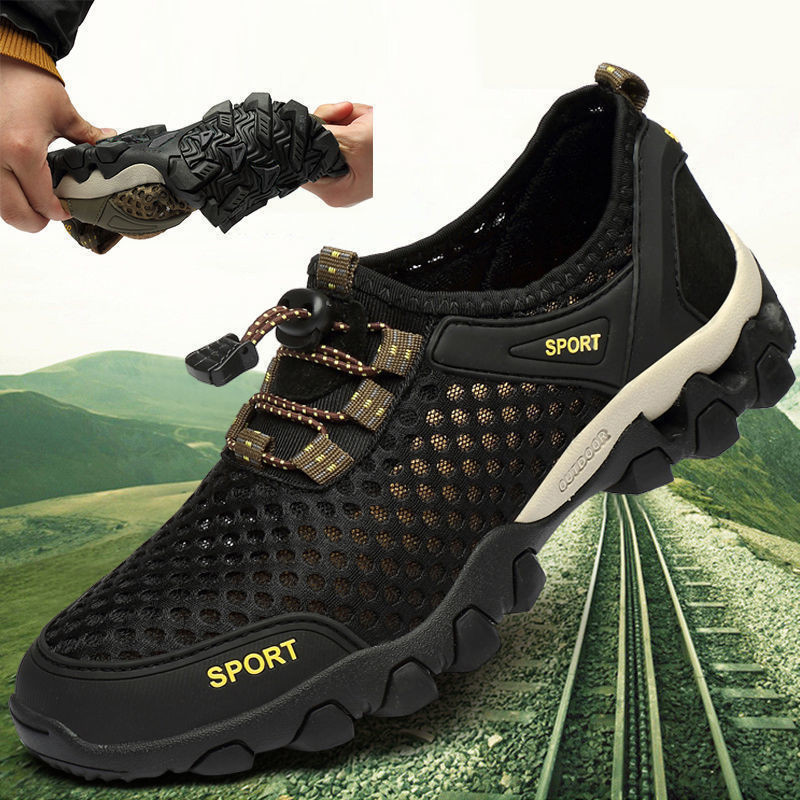 Summer Hollow Ultra-Light Breathable Mesh Hiking Shoes Outdoor Casual Shoes Men's Shoes