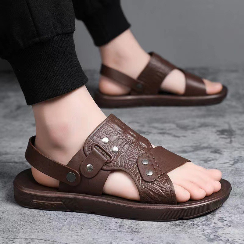 Sandals casual two-wear beach shoes slippers for men（0-Code）