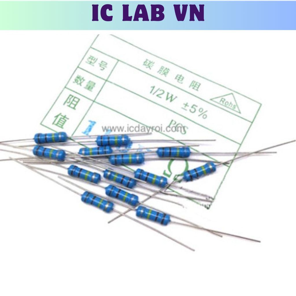 [5 Cái]- Điện trở 36K 1/2W 5% (Gói 20 con) Ic Lab VN