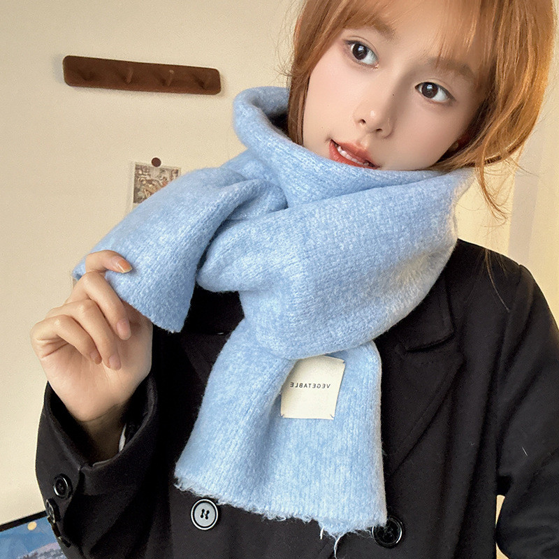 khăn quàng cổ len khăn len quàng cổ nữ Dayuan's Sunny khăn quàng cổ nhỏ len màu hồng len cho nữ yếm 