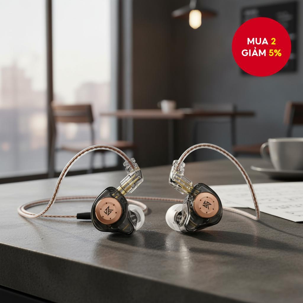 Tai nghe KZ EDX PRO in Ear Monitor, với 1DD, Bass sâu HiFi cho Gaming, tai nghe có dây với Driver độ