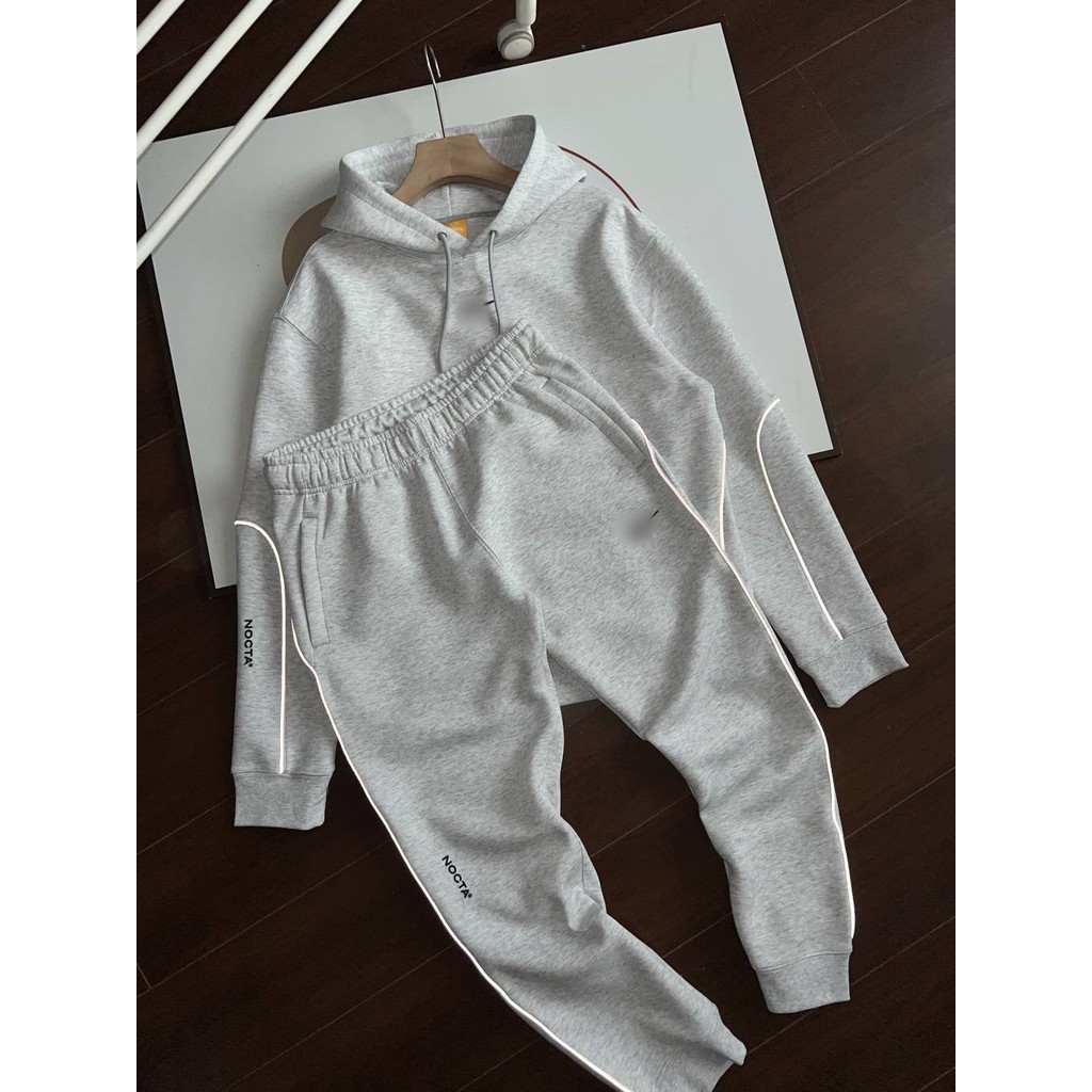 Áo thun nam dệt kim phản quang Nocta thời trang có mũ trùm đầu có dây kéo phù hợp