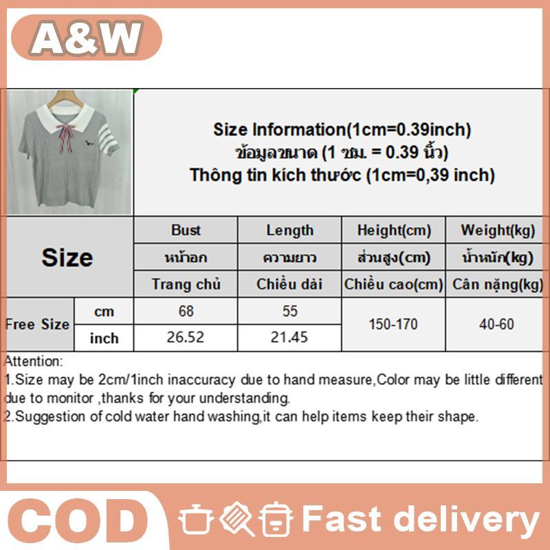 Ao thun ôm nữ Hàn Quốc, họa tiết hoạt hình và nơ xinh tại cổ áo ngắn