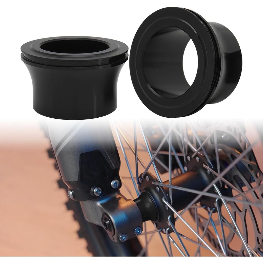 JFG Racing Bushing Nhôm CNC cho Hub Bánh Trước Xe Địa Hình và Ebike - Đen