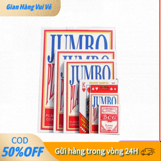 [24H] Bài Tây Poker Card Game 54 Lá – Bài Giấy Kích Thước To, Texas Hold’em Chuyên Dụng