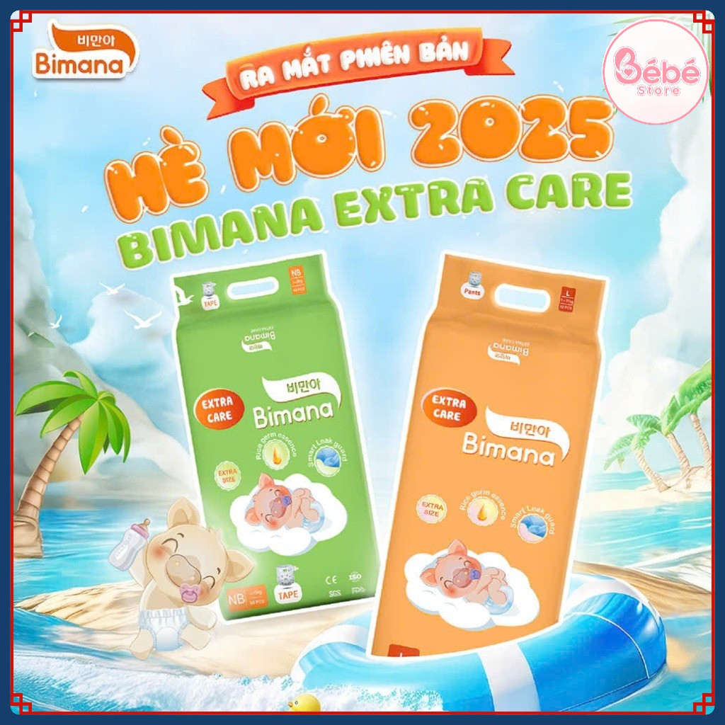 Tã/Bỉm Dán/Quần BIMANA EXTRA CARE Thấm Hút Tốt, Đủ Size Thấm hút tốt