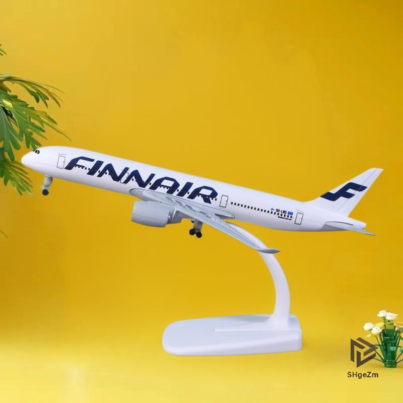 [SHgeZm] 1 Bộ Máy Bay Diecast Kim Loại Hợp Kim Có Bánh Xe 20CM A350 Finnair Bộ Máy Bay Airbus 350 Ph