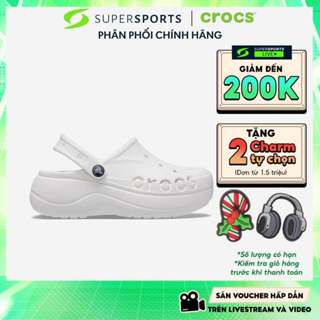  Giày Clog Nữ Crocs Baya Platform - Trắng - 208186-100 ADS01 LS100 B000 