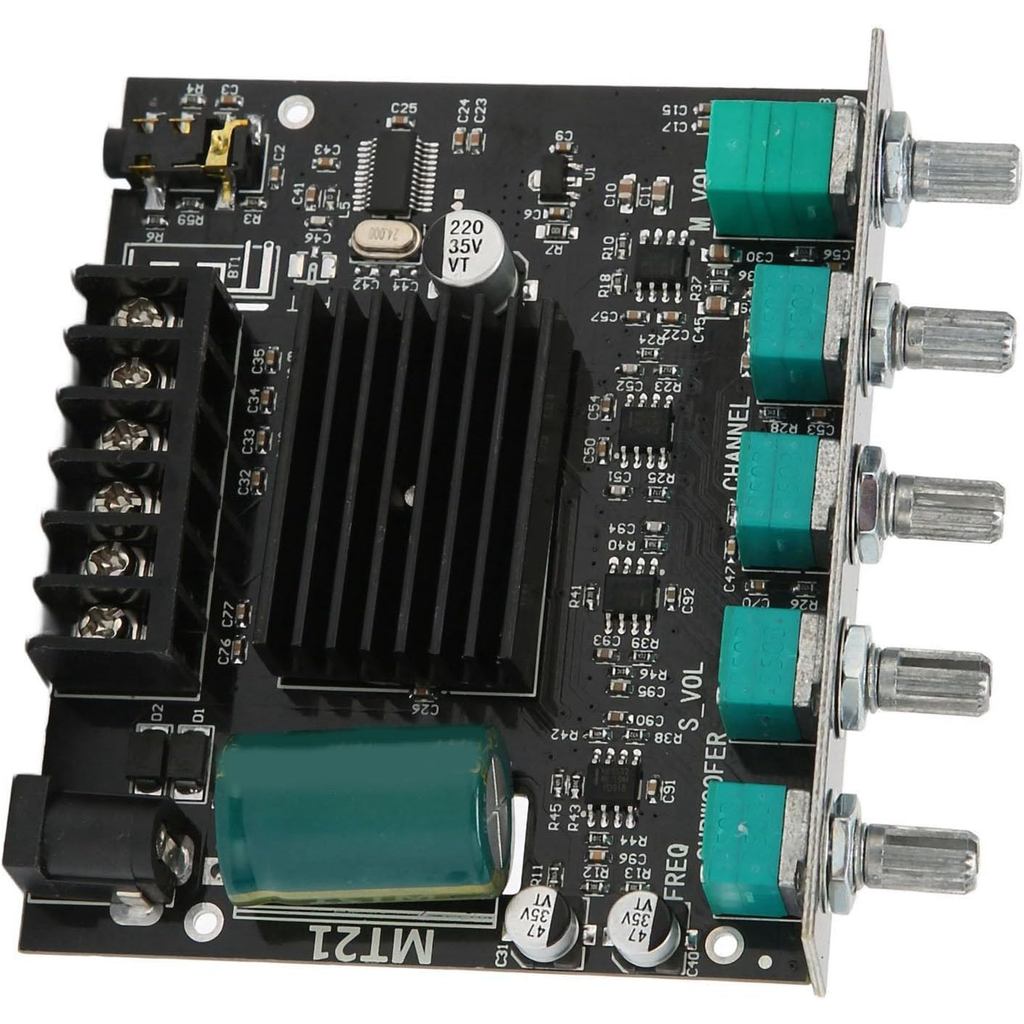 Bảng khuếch đại BT Âm thanh nổi công suất cao, 2.1 kênh, BT 5.0, 15-100W cho loa 4-8Ω, quá dòng, ngắ