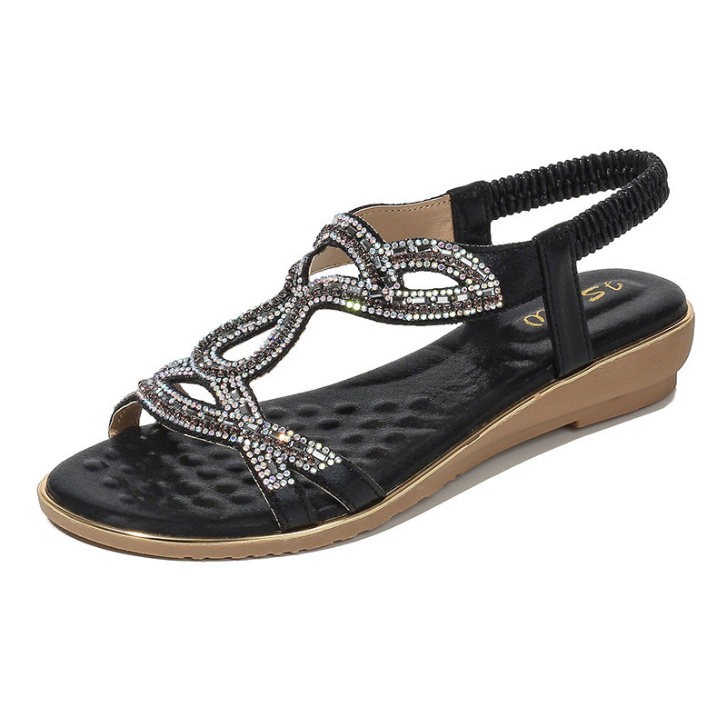 Giày Sandal Bohemian Nêm Sandal Nữ Xuyên Biên Giới Plus Size Giày Nữ