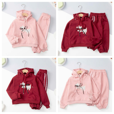 Bộ mùa đông Nỉ Bé Gái Size 8–16 Tuổi , Áo nỉ mũ Hoodie + Quần Nỉ Dài bo gấu