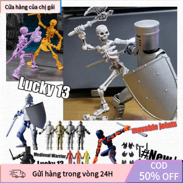 [COD] Skeleton Man Dummy 13 – Mô Hình Hành Động Chiến Binh VS Xương Người, Tùy Chỉnh Tư Thế