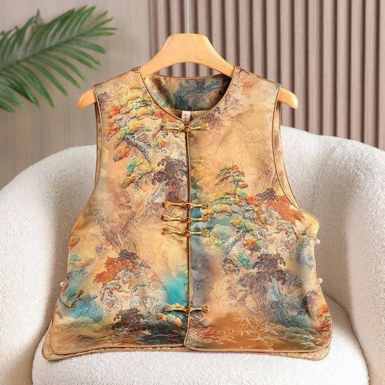 Áo vest khóa đĩa phong cách Trung Quốc jacquard thêu zh-cn 251202XX