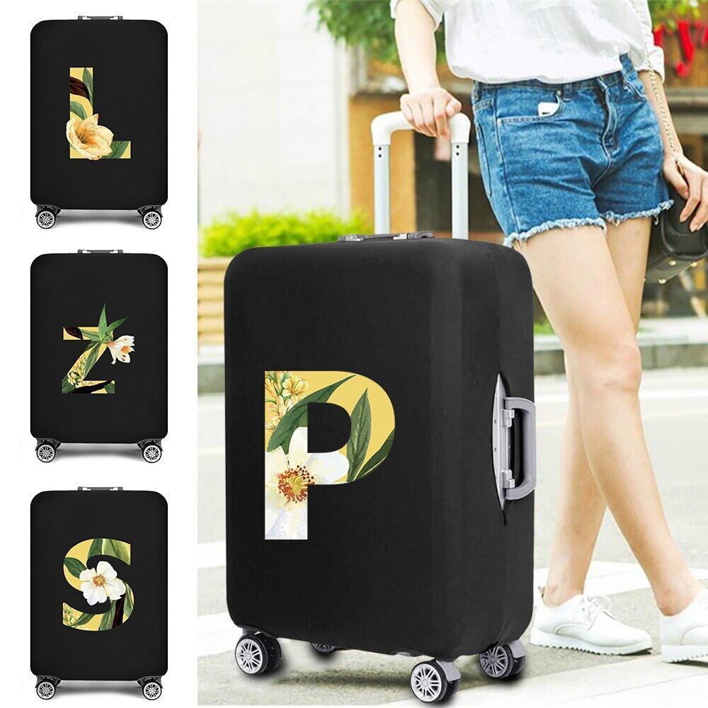 New Luggage Cover Protective Suitcase Cover Case Floral Letter Printed Luggage Dust Cover 18-32 inch