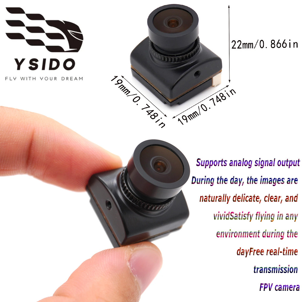 YSIDO MINI FPV Camera FPV-B19 19 * 19 * 22mm 1500TVL FPV Camera Truyền thời gian thực cho RC FPV Rac