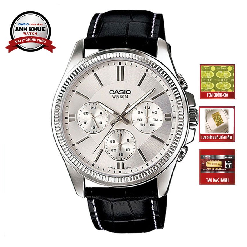 Đồng hồ Casio nam MTP-1375L-7AVDF dây da chính hãng