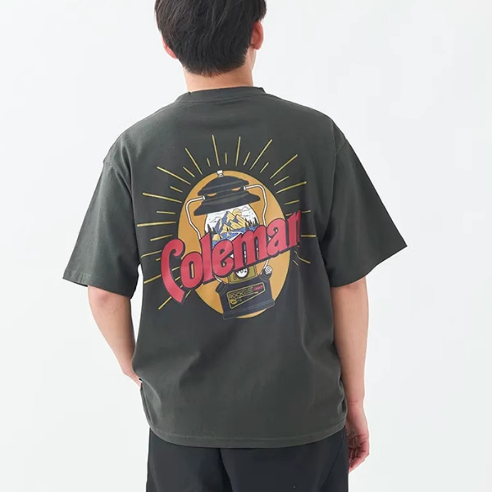 Áo thun Coleman nam nữ cotton nguyên chất, dáng rộng thời trang cho cắm trại và couple outfit