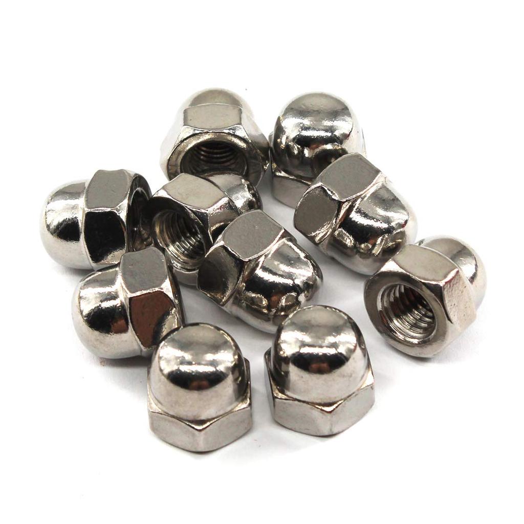 Bộ đai ốc lục giác M16 Acorn Cap Nut Thép không gỉ 304 10 CÁI