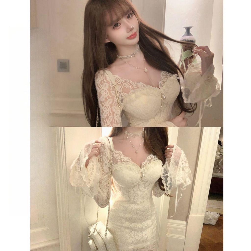 Váy ren hông loe cho cô gái ngọt ngào và gợi cảm | BigBuy360 - bigbuy360.vn