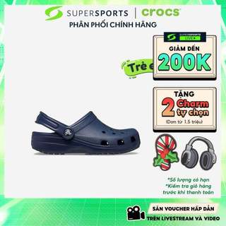  Giày Clog Trẻ Em Crocs Classic - Xanh Navy - 206991-410 ADS07 LS200 