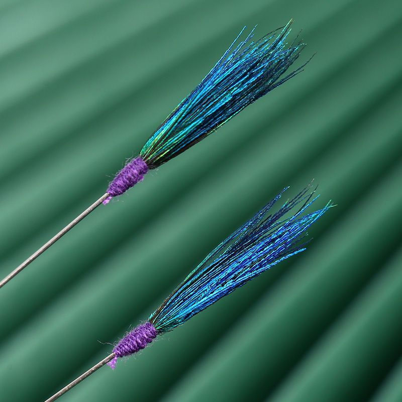 New Product#Silver Needle Peacock Feather Premium Ear Cleaning Technician Special Tool Ear Wax Remov