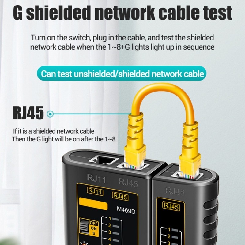 YXA Chuyên Nghiệp M469D RJ45 Cáp Lan Thử Mạng Cáp Thử RJ45 RJ11 RJ12