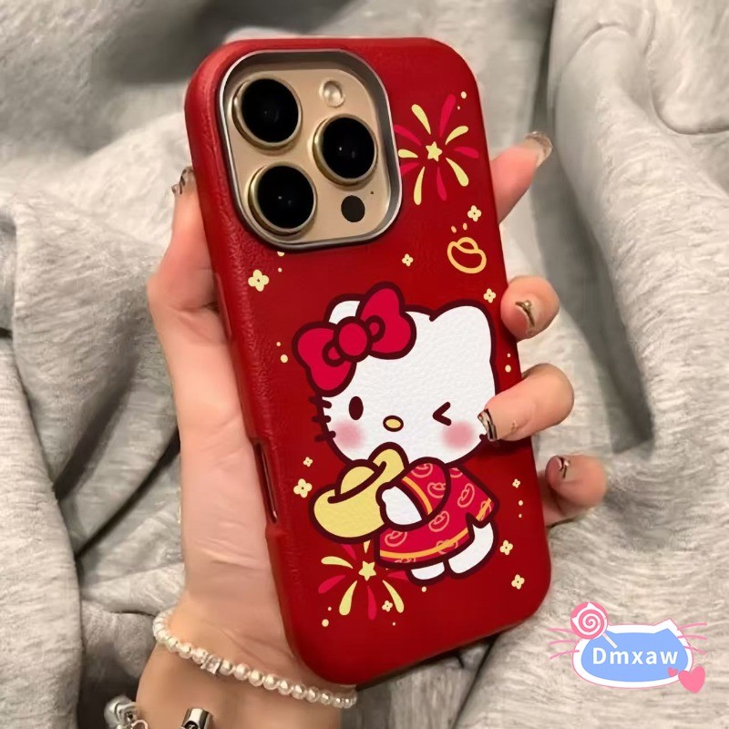 Ốp Điện Thoại Kitty Năm Mới Cho Samsung Galaxy A17 A07 A16 F16 M16 A06 F06 M06 F56 M56 A56 A26 A36 A