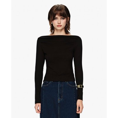 GIGI - Áo kiểu nữ cổ thuyền tay dài phom ôm_G1211T252208-66