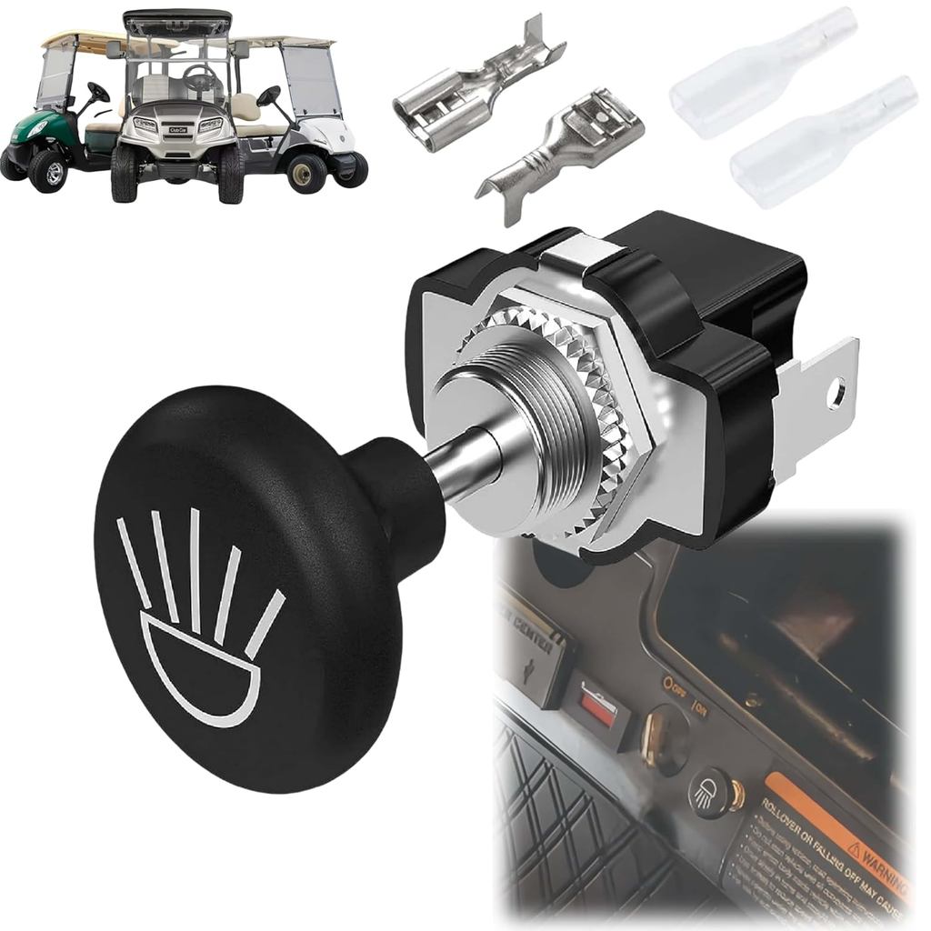 Công tắc đèn xe golf - Nút công tắc đèn pha kéo đẩy đa năng, Thay thế 12Volt cho xe golf Yamaha, EZG