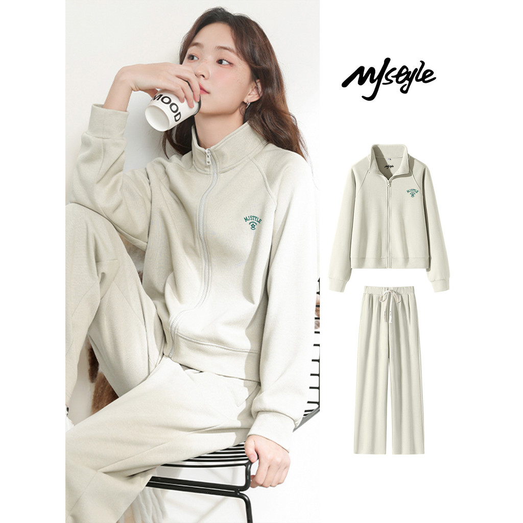 MJstyle Bộ Quần Áo Thể Thao Ống Rộng Cho Nữ, Thích Hợp Xuân Thu Năm 2025