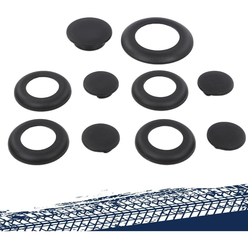 PIT66 Bánh Xe 5th Hitch Puck Cover Cắm Viền Vòng Bộ Tương Thích Với Xe Tải Ford F250 F350 F450 F550 