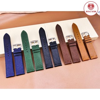   Không độn  Dây đồng hồ da bò thật vân Epsom phom mỏng BO-79 cao cấp size 10 12 13 14 15 16 17 18 19 20 21 22mm 