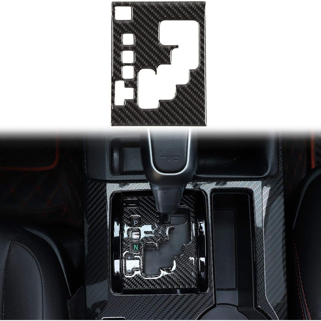 Voodonala cho 4Runner Real Carbon Fiber Gear Shift Transmission Gearstick Selector Lever Panel Trim 