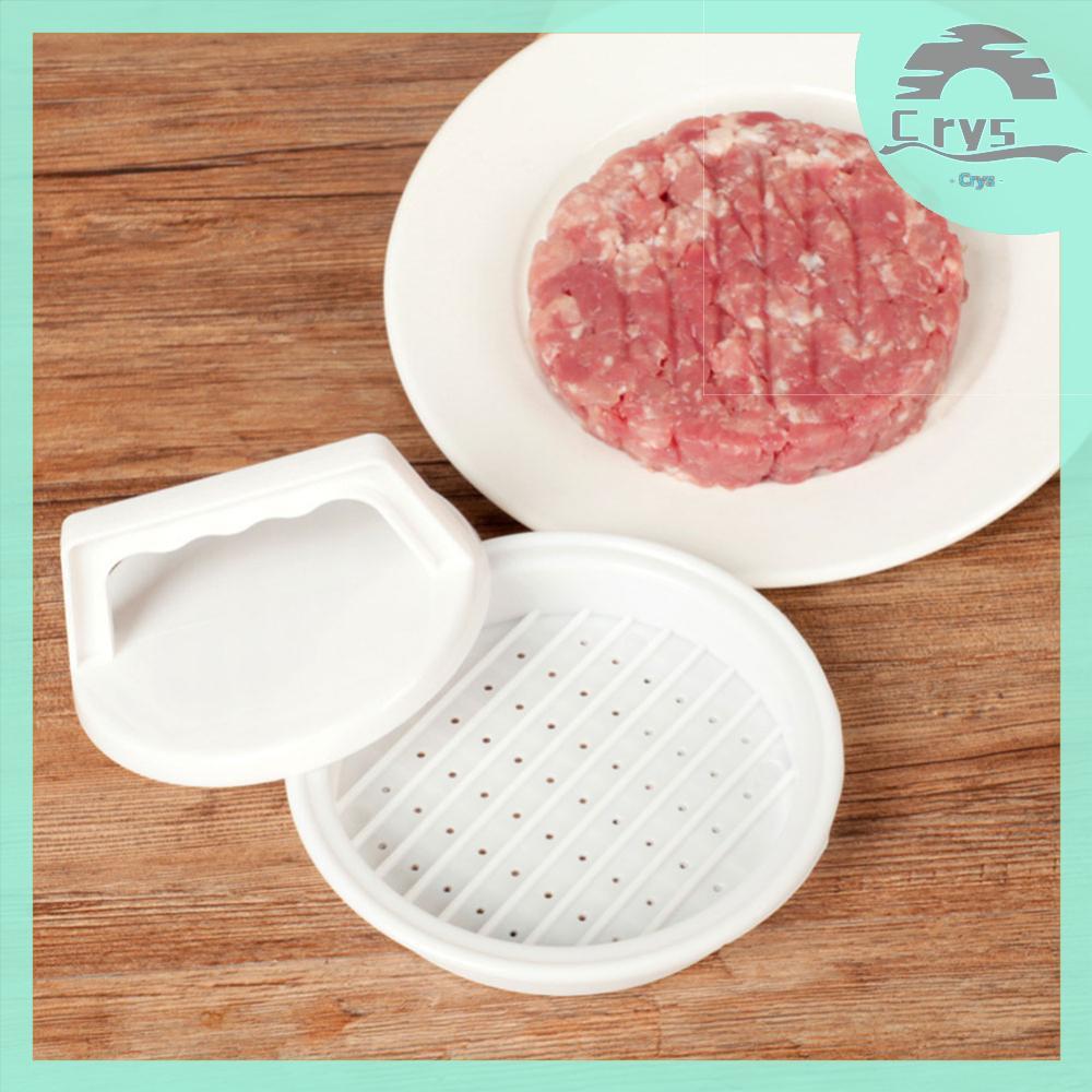 [Crystal2.vn] Burger Press Hamburger Press Dụng cụ nhà bếp Nướng thịt BBQ Burger Maker Khuôn nướng P