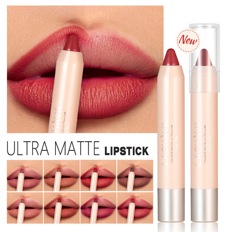 Màu Matte Lip Pencil Non-Stick Cup Lip Liner Hook Line Lip Pencil Trang điểm