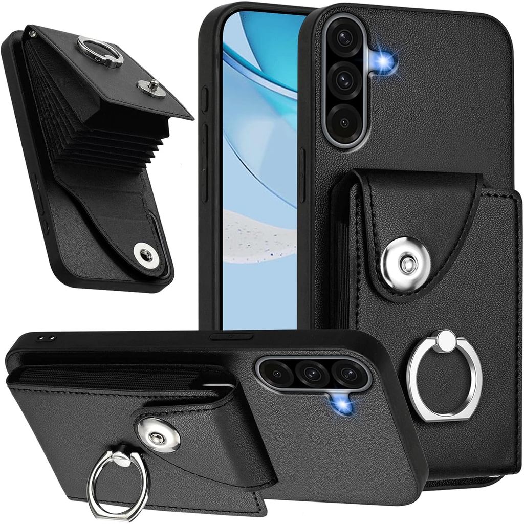 Ốp Ví Cho Samsung Galaxy A36 5G Có Khe Cắm Thẻ 360°Nắp bảo vệ chống sốc vòng xoay cho Samsung Galaxy