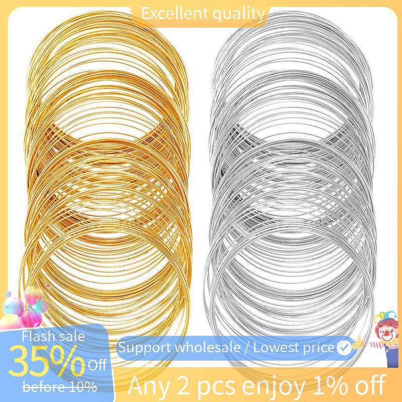 200 Vòng Dây Nhớ Vòng Tay Trang Sức Số Lượng Lớn Dây Nhớ Vòng Tay Vàng Bạc Thép Đính Hạt Dây