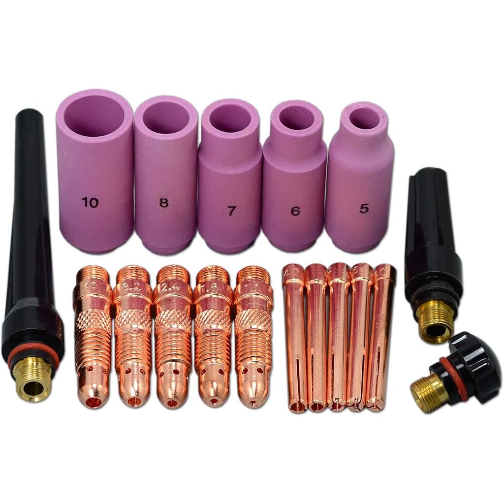 RIVERWELD TIG Collet Thân và vòi phun Alumina Cốc gốm 10N Series TIG Mũ sau 57Y02 57Y03 57Y04 Kích t