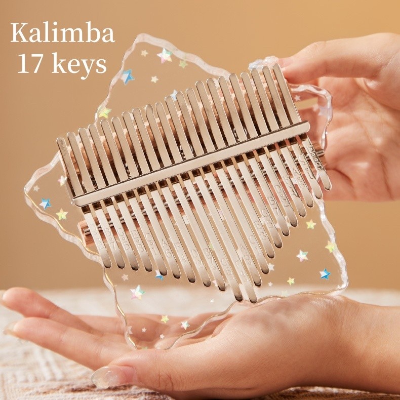 【có sẵn】Acrylic Kalimba 17 phím Ngôi sao Piano Mbira Crystal Thumb Piano Musical Instruments
