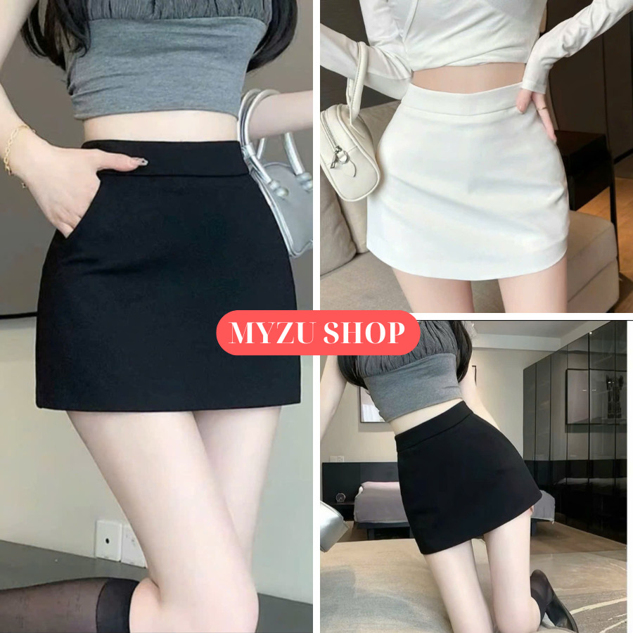 Chân Váy Ngắn Ôm Gọn V3 (Có Lót Quần) Chất Umi Hàn Loại 1 Co Giãn 4 Chiều