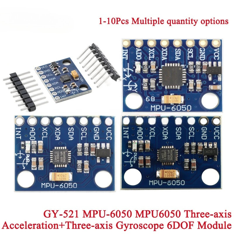 1-10 Cái GY-521 MPU-6050 MPU6050 Con quay hồi chuyển tương tự 3 trục + ba Gia tốc kế Mô-đun cảm biến