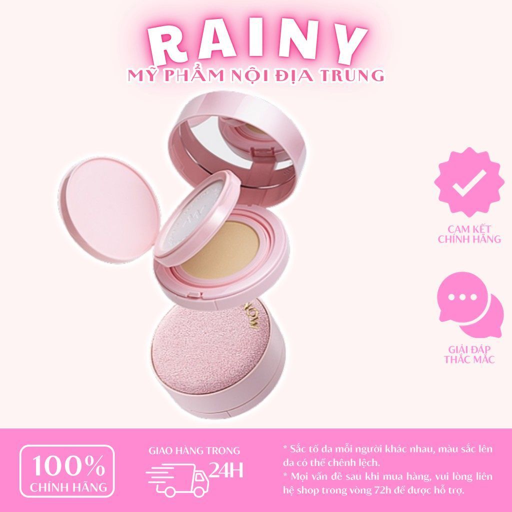 [MENOW] Cushion kèm phấn phủ Menow Light Makeup Pink Series 17gr