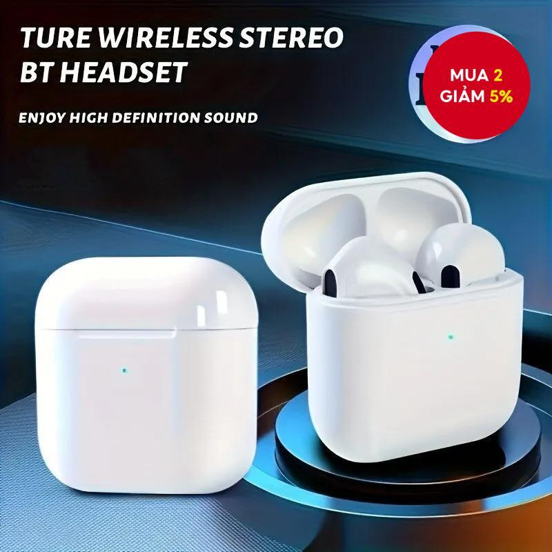 Tai nghe không dây Pro 4 TWS, tai nghe Bluetooth chống nước với mic cho điện thoại Pro4.