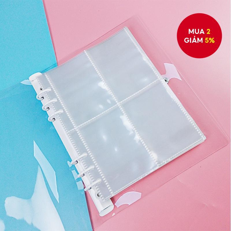 【Kẹp bọc tài liệu A5】 10 cái kẹp bọc tài liệu tiêu chuẩn A5, album ảnh trong suốt, bìa sơ mi thay th