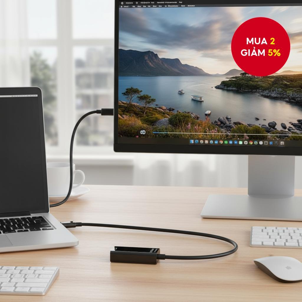 Cáp chuyển đổi USB C HDMI cho MacBook Chromebook Samsung Xiaomi 4K HDTV HD USB 3.1.