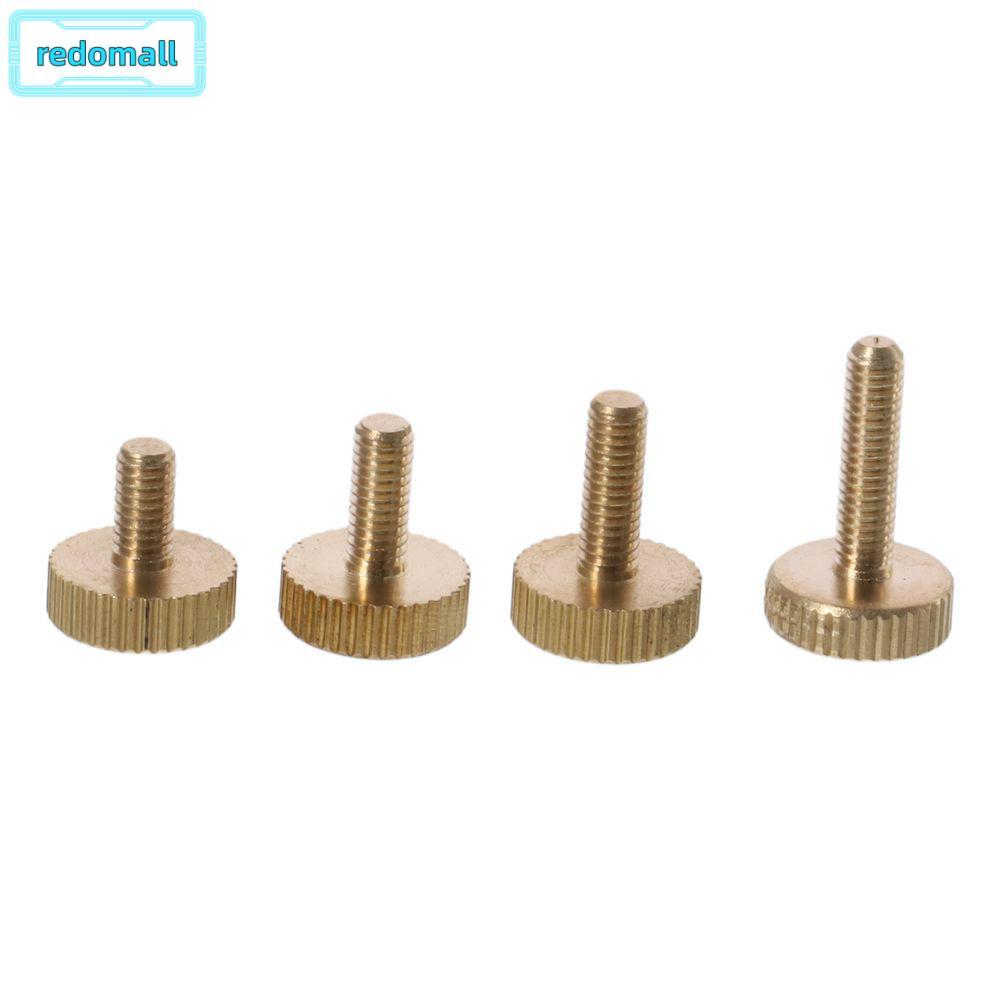 REDOMALL 5 đầu phẳng, Vít ngón tay cái có khía bằng đồng M4x 6-14mm,|Vít vít nâng tay