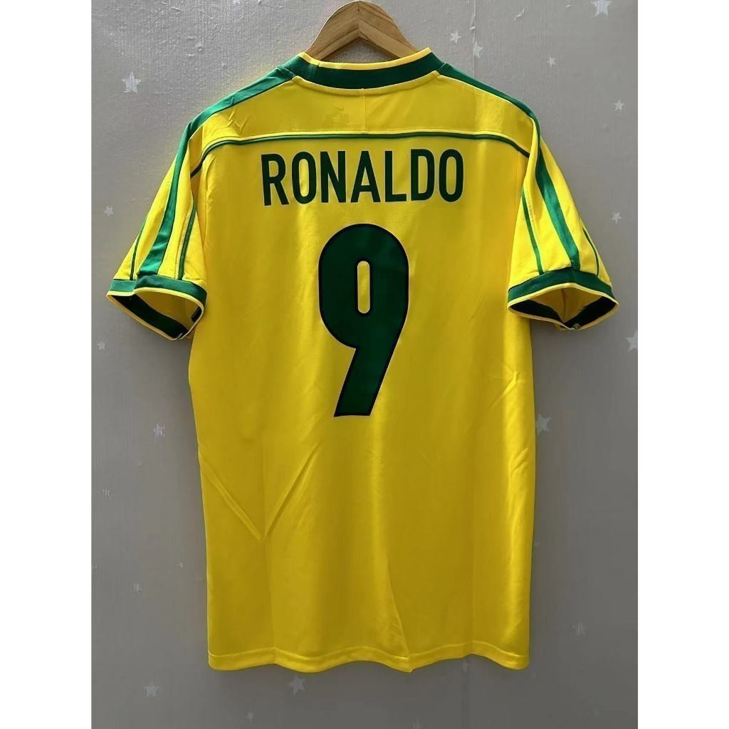 Retro Áo đấu Bóng đá Brasil 1998 - Ronaldo & Carlos, Sân Nhà