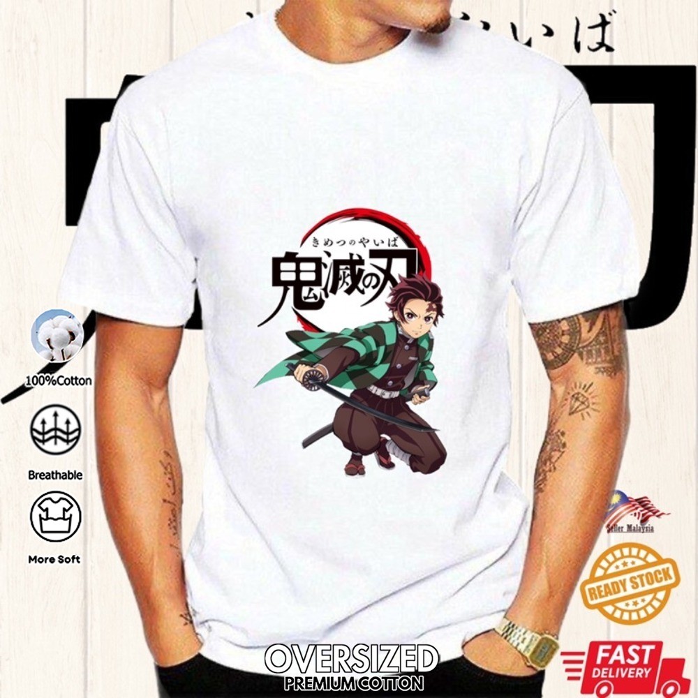 Ghostblade Anime In Hình Nam 200GSM Cotton Cao Cấp Rời Thường Ngày Thanh Niên Áo Thun 1204