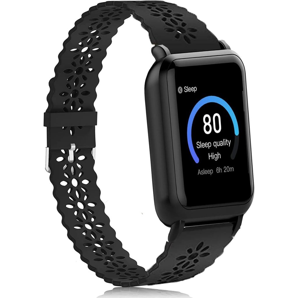 Lamshaw Tương thích với dây đeo 3Plus Vibe Plus, dây đeo thay thế mỏng bằng ren silicon Tương thích 