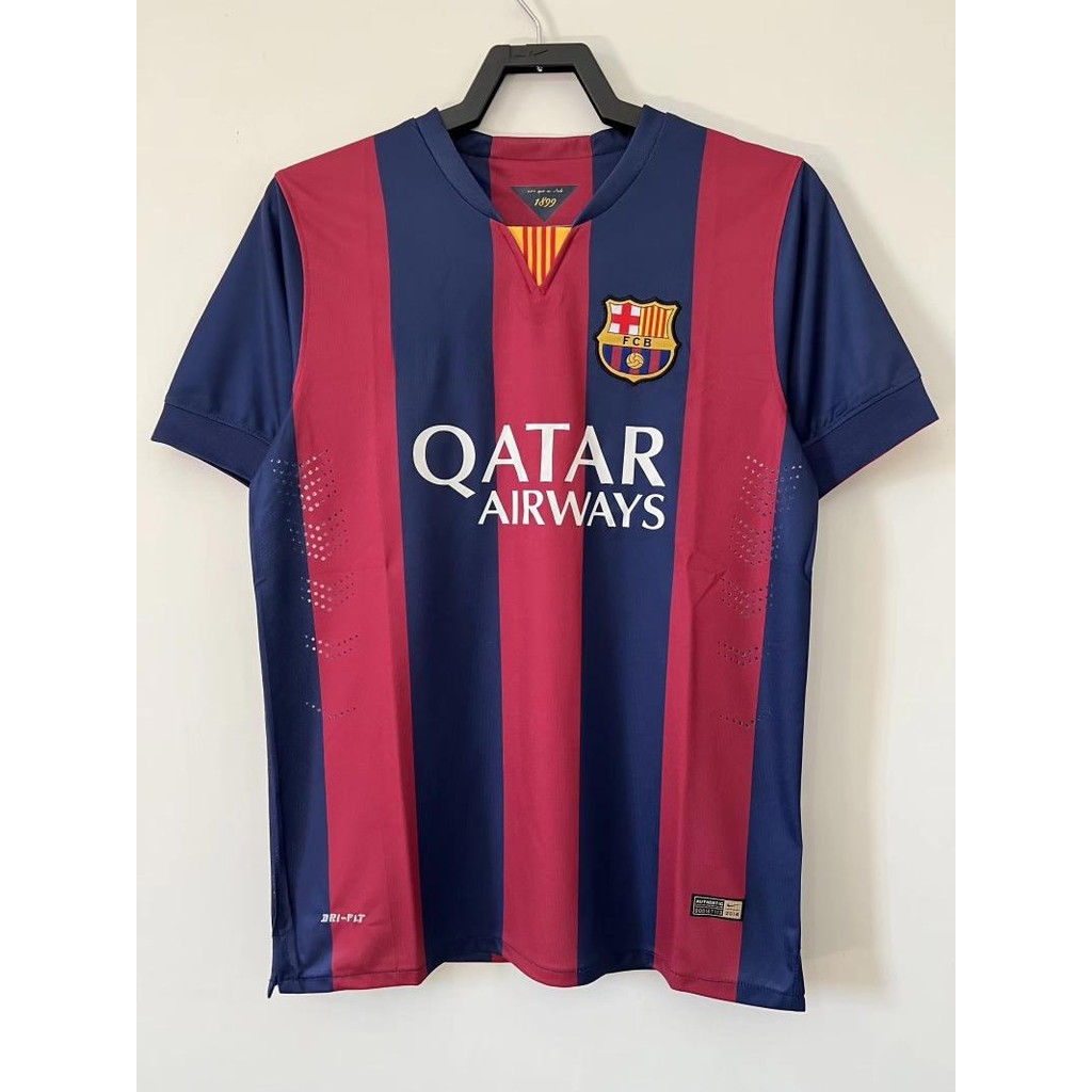 Áo thun thể thao bóng đá cổ điển 14-15 Barcelona Home Messi